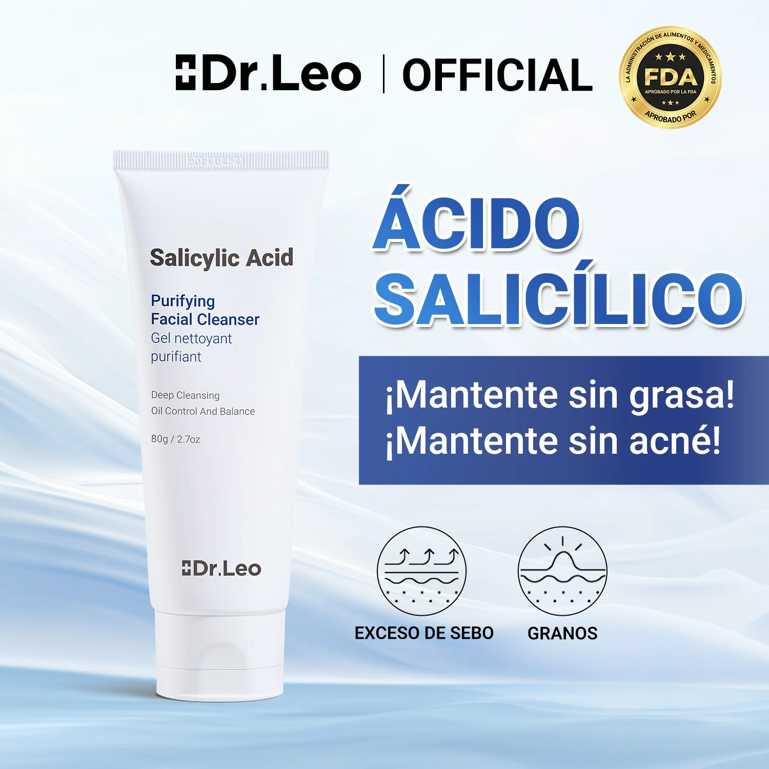 Gel Limpiador Facial Purificante con Ácido Salicílico - Image 3