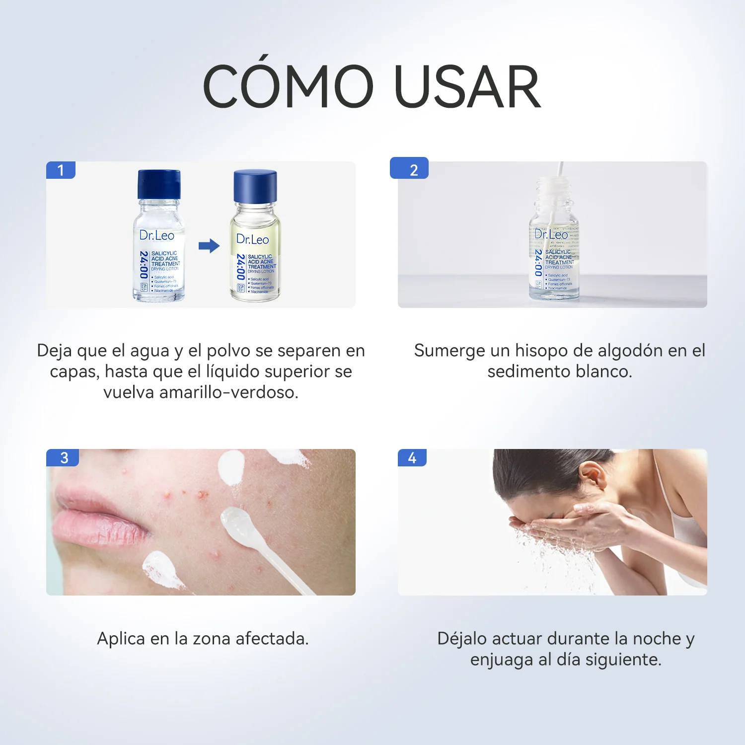 Loción para el tratamiento del acné con ácido salicílico-3 piezas - Image 9