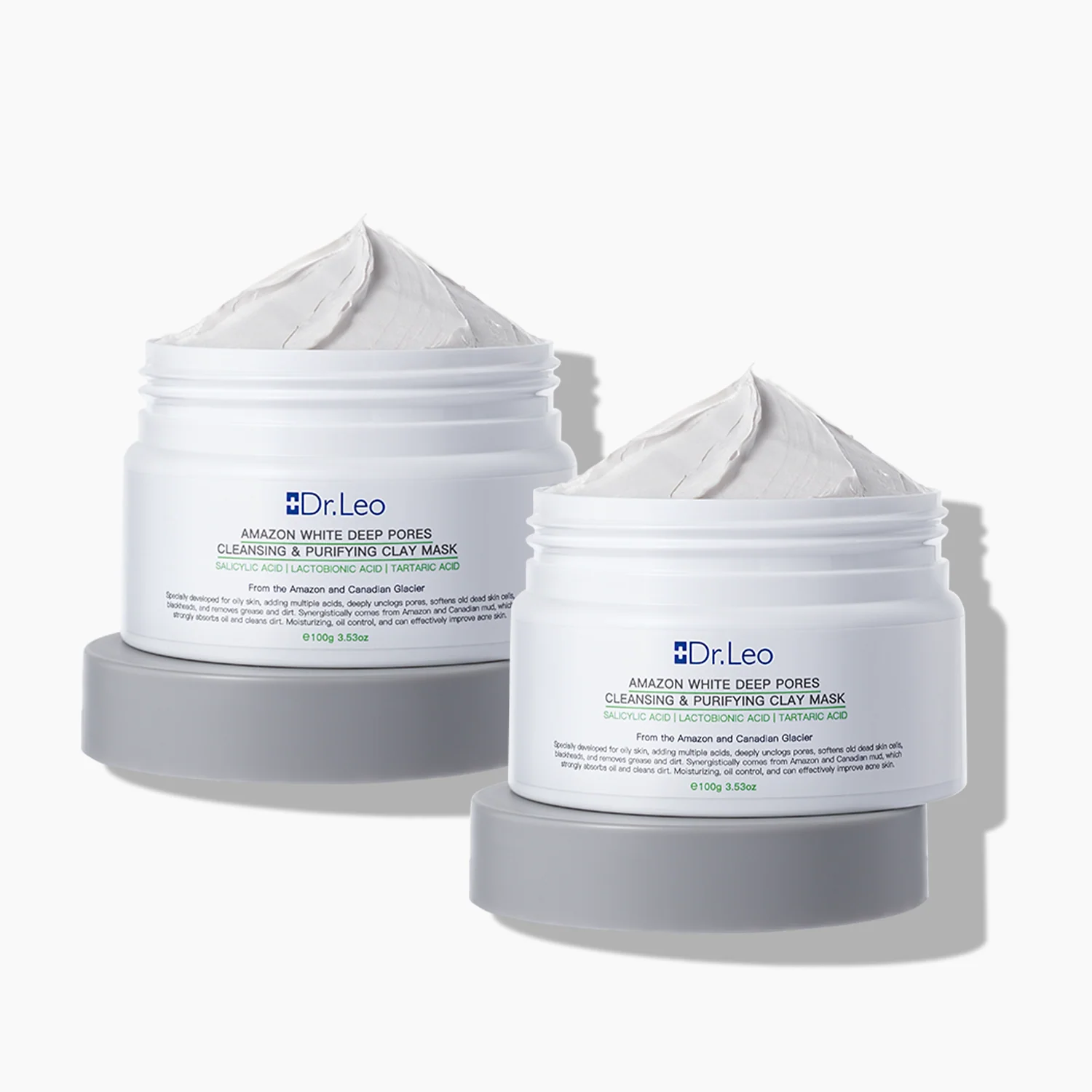 Mascarilla de Arcilla con 3 Ácidos para Limpieza Profunda de Poros-2 piezas